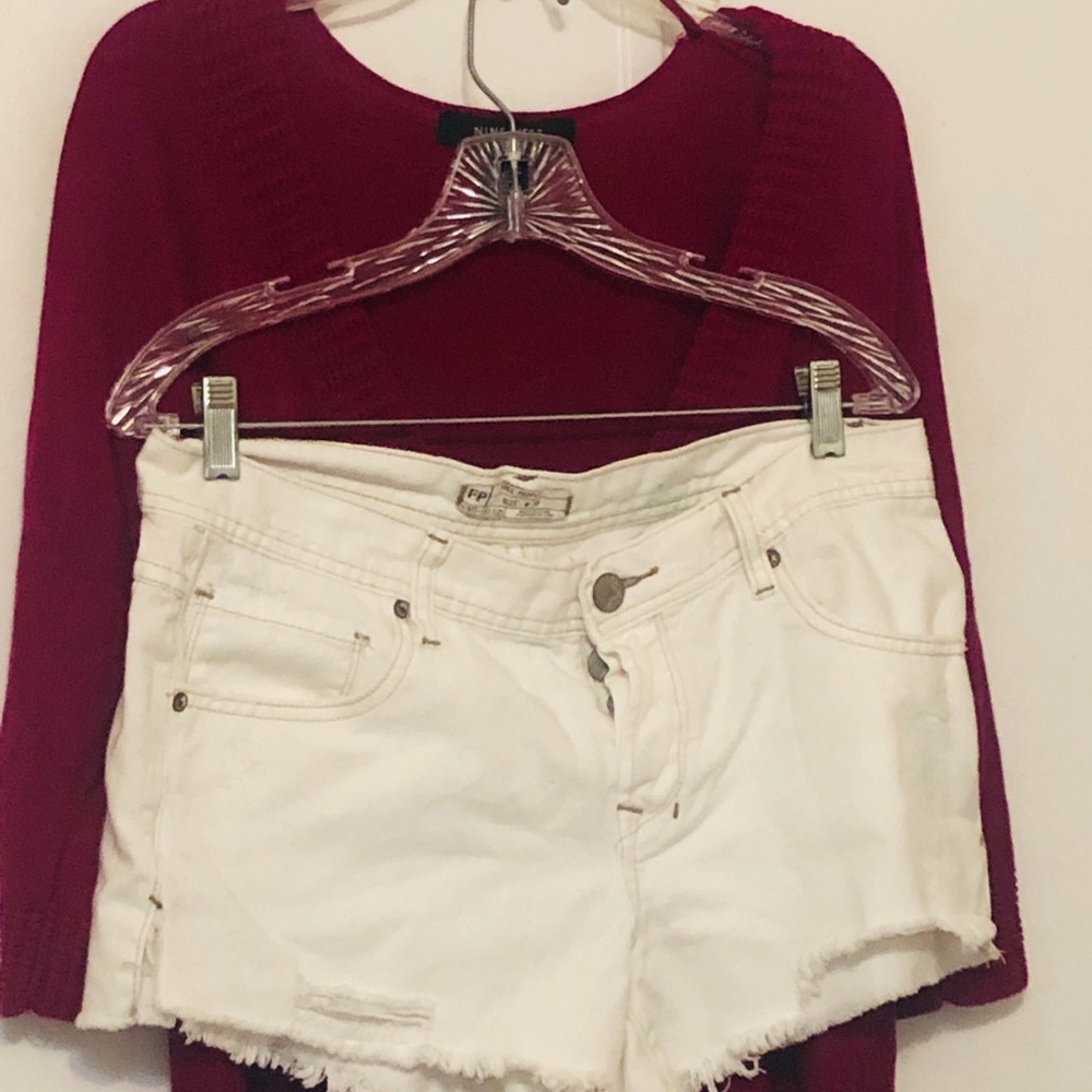 Free People Shorts Sweater Cover up
